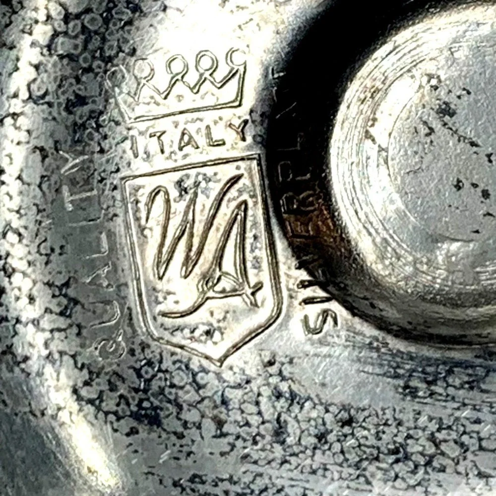 WA Italy Candlestick 10.5 Inch Silver Silverplate‎ Tall Slender Stem Tulip Cup